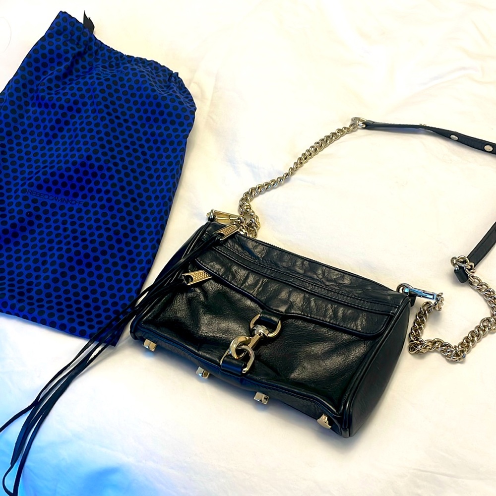 Black real leather purse